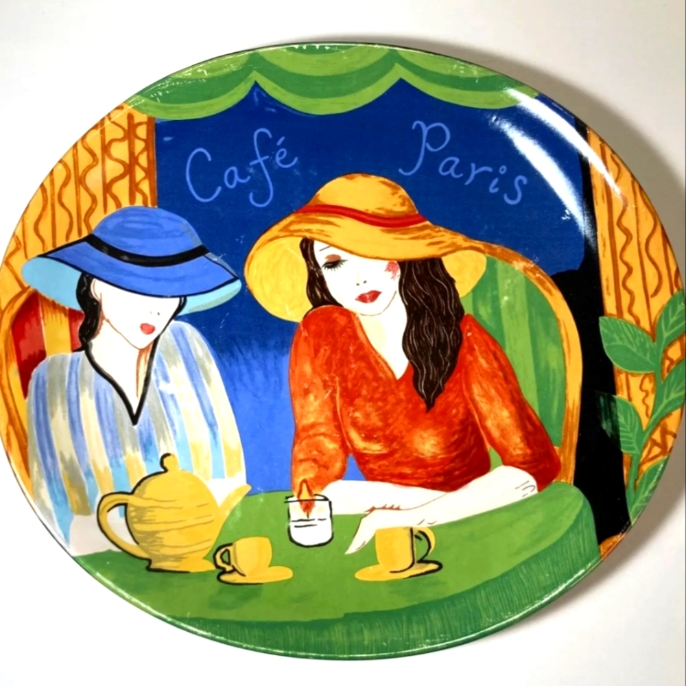 Furio Cafe Paris #4914-17 Oval CHOP Plate Serving Platter French Bistro 4" 12.5"